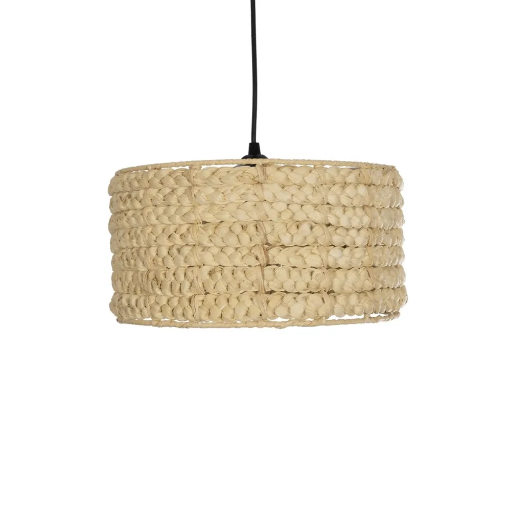 GLOBOSTAR® POMEGRANDE 204-0161 Boho Κρεμαστό Φωτιστικό Οροφής με Ντουί 1 x E27 AC 220-240V IP20 - Μπεζ - Μ32 x Π32 x Υ19cm