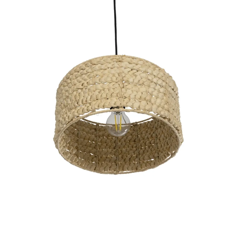 GLOBOSTAR® POMEGRANDE 204-0161 Boho Κρεμαστό Φωτιστικό Οροφής με Ντουί 1 x E27 AC 220-240V IP20 - Μπεζ - Μ32 x Π32 x Υ19cm