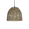 GLOBOSTAR® MEKA 204-0162 Boho Κρεμαστό Φωτιστικό Οροφής με Ντουί 1 x E27 AC 220-240V IP20 - Καφε - Μ30 x Π30 x Υ28cm