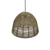 GLOBOSTAR® MEKA 204-0162 Boho Κρεμαστό Φωτιστικό Οροφής με Ντουί 1 x E27 AC 220-240V IP20 - Καφε - Μ30 x Π30 x Υ28cm