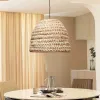 GLOBOSTAR® MEKA 204-0163 Boho Κρεμαστό Φωτιστικό Οροφής με Ντουί 1 x E27 AC 220-240V IP20 - Μπεζ - Μ30 x Π30 x Υ25cm