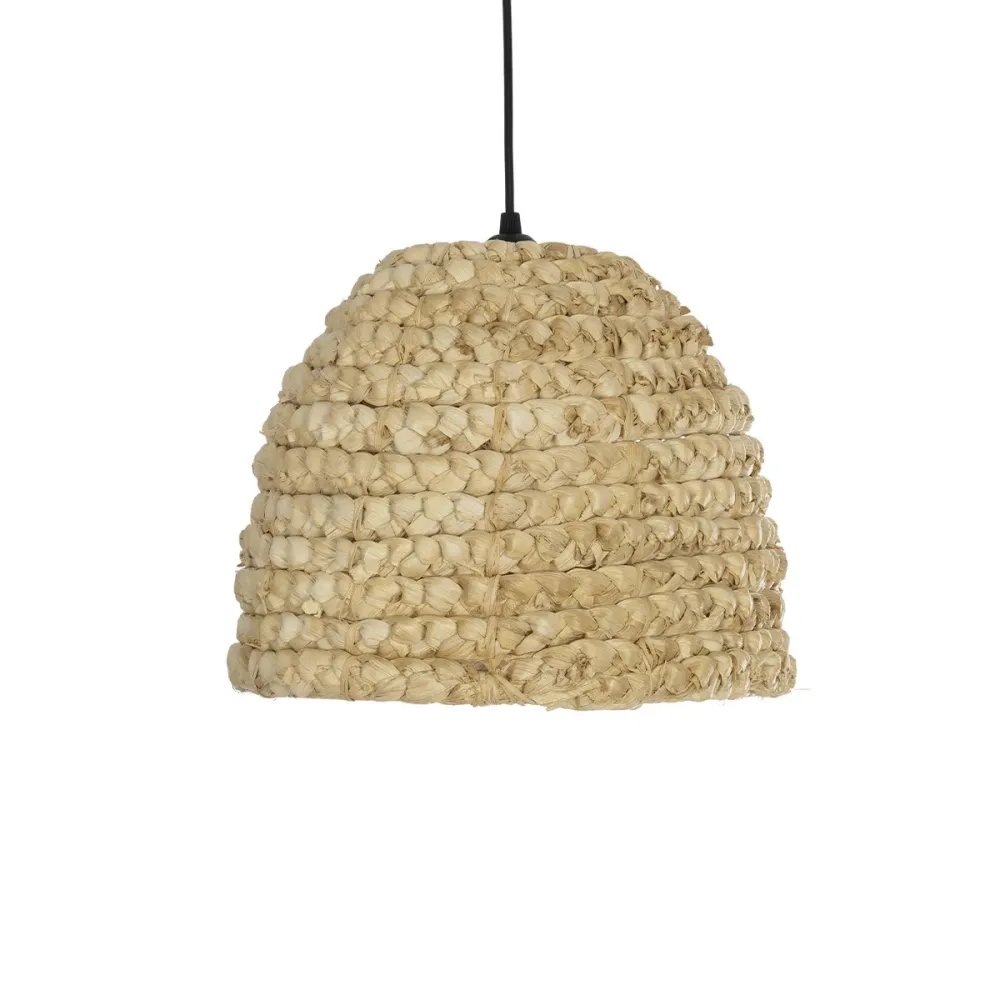 GLOBOSTAR® MEKA 204-0163 Boho Κρεμαστό Φωτιστικό Οροφής με Ντουί 1 x E27 AC 220-240V IP20 - Μπεζ - Μ30 x Π30 x Υ25cm