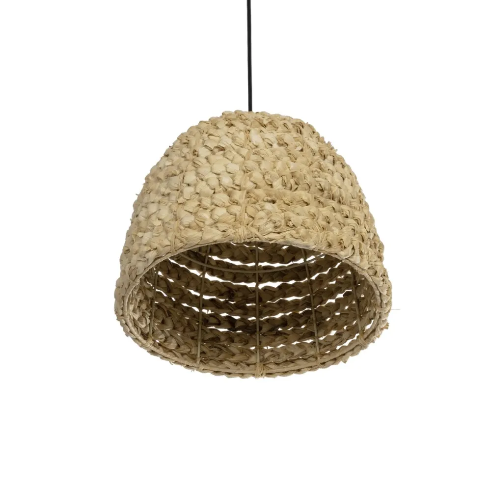 GLOBOSTAR® MEKA 204-0163 Boho Κρεμαστό Φωτιστικό Οροφής με Ντουί 1 x E27 AC 220-240V IP20 - Μπεζ - Μ30 x Π30 x Υ25cm