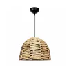 GLOBOSTAR® MEKA 204-0165 Boho Κρεμαστό Φωτιστικό Οροφής με Ντουί 1 x E27 AC 220-240V IP20 - Μπεζ - Μ30 x Π30 x Υ28cm
