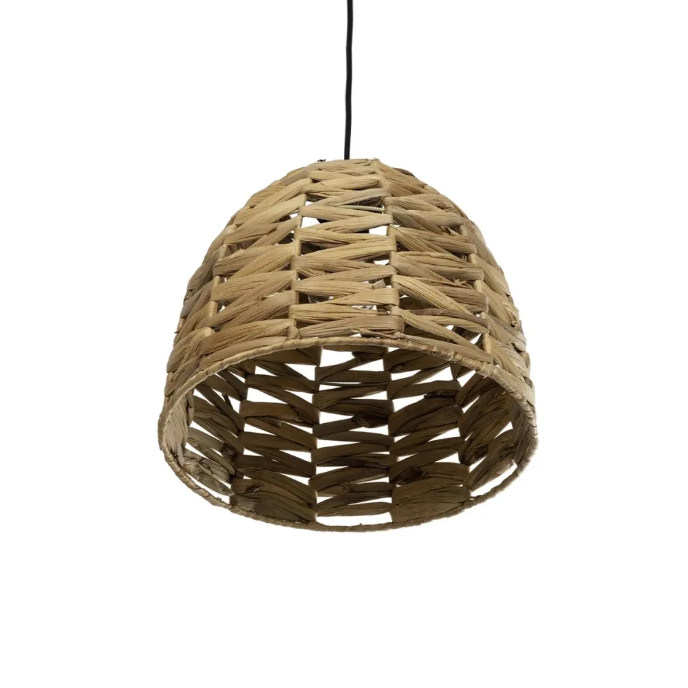 GLOBOSTAR® MEKA 204-0165 Boho Κρεμαστό Φωτιστικό Οροφής με Ντουί 1 x E27 AC 220-240V IP20 - Μπεζ - Μ30 x Π30 x Υ28cm