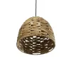 GLOBOSTAR® MEKA 204-0165 Boho Κρεμαστό Φωτιστικό Οροφής με Ντουί 1 x E27 AC 220-240V IP20 - Μπεζ - Μ30 x Π30 x Υ28cm