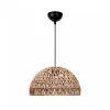 GLOBOSTAR® DARIO 204-0167 Boho Κρεμαστό Φωτιστικό Οροφής με Ντουί 1 x E27 AC 220-240V IP20 - Μπεζ - Μ30 x Π30 x Υ19cm