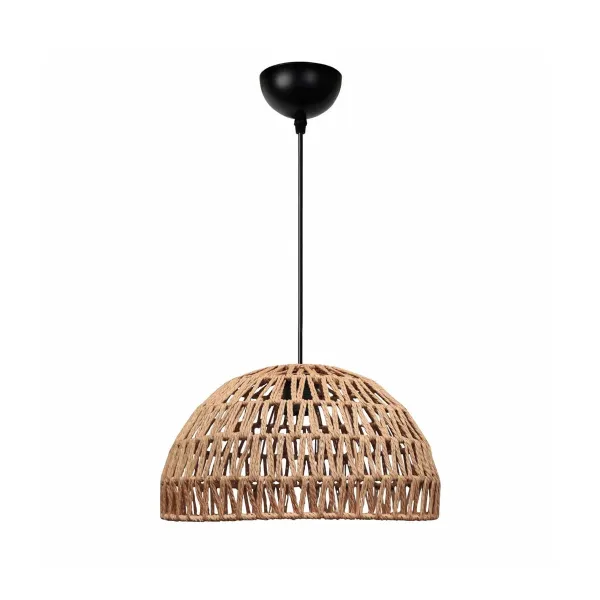 GLOBOSTAR® SAND 204-0167 Boho Κρεμαστό Φωτιστικό Οροφής με Ντουί 1 x E27 AC 220-240V IP20 - Μπεζ - Μ29 x Π29 x Υ16cm