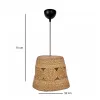GLOBOSTAR® PANIER 204-0170 Boho Κρεμαστό Φωτιστικό Οροφής με Ντουί 1 x E27 AC 220-240V IP20 - Μπεζ - Μ32 x Π32 x Υ30cm