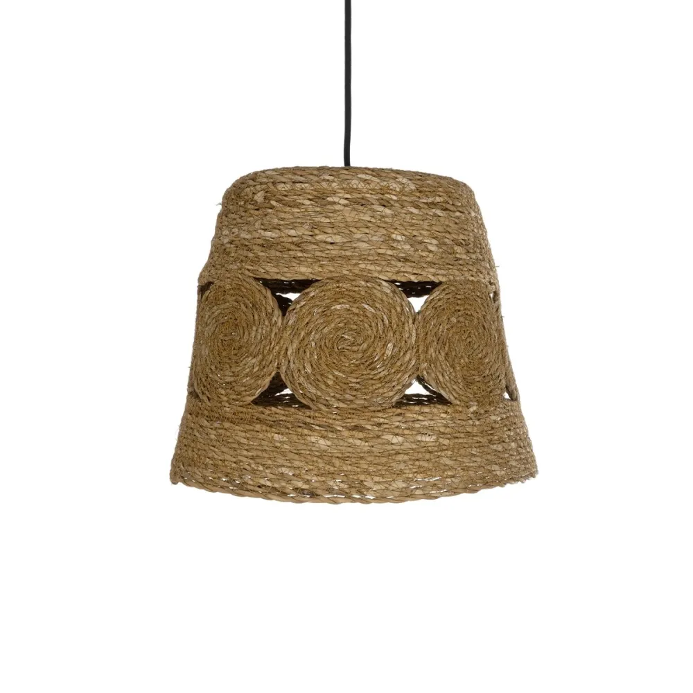 GLOBOSTAR® PANIER 204-0170 Boho Κρεμαστό Φωτιστικό Οροφής με Ντουί 1 x E27 AC 220-240V IP20 - Μπεζ - Μ32 x Π32 x Υ30cm