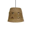 GLOBOSTAR® PANIER 204-0170 Boho Κρεμαστό Φωτιστικό Οροφής με Ντουί 1 x E27 AC 220-240V IP20 - Μπεζ - Μ32 x Π32 x Υ30cm