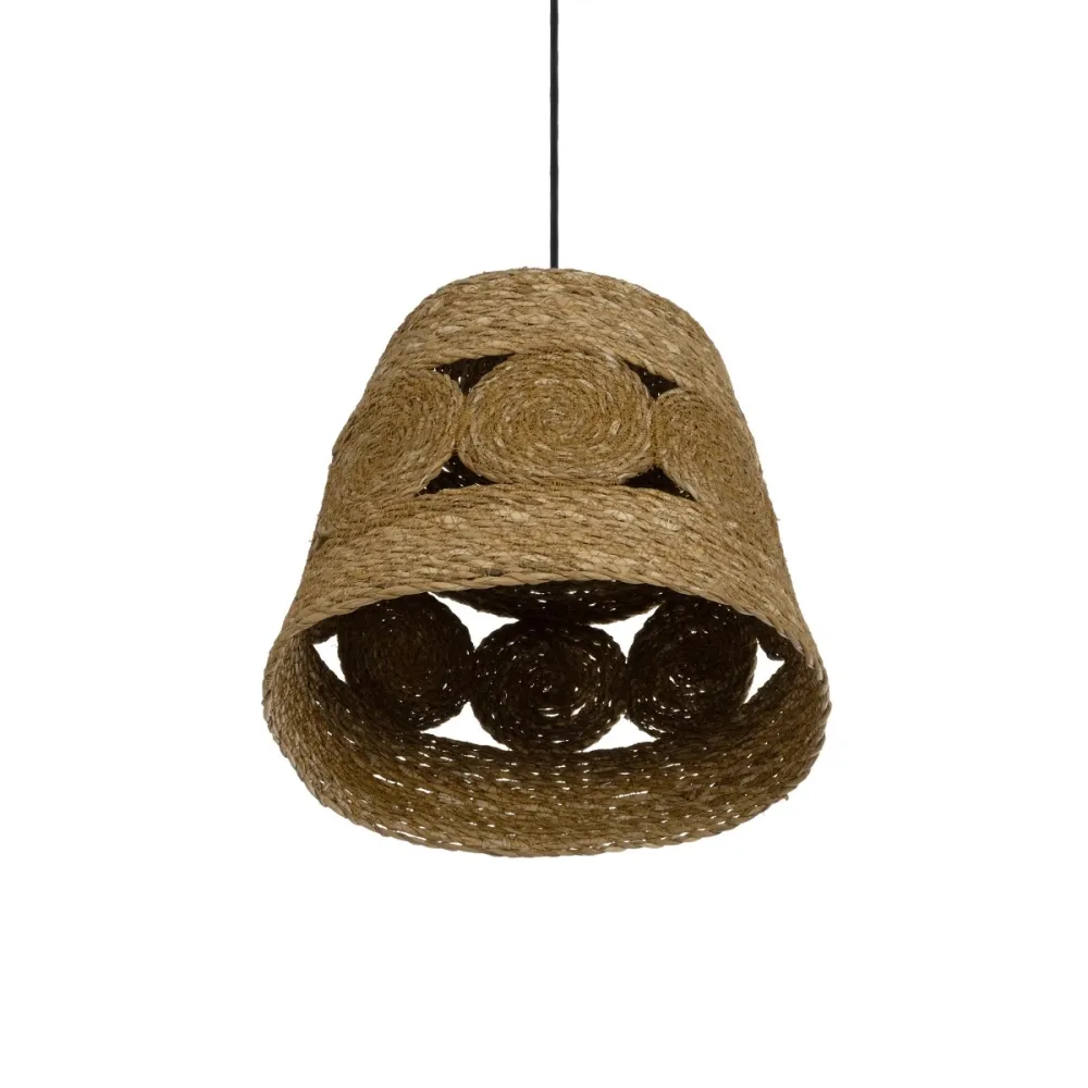 GLOBOSTAR® PANIER 204-0170 Boho Κρεμαστό Φωτιστικό Οροφής με Ντουί 1 x E27 AC 220-240V IP20 - Μπεζ - Μ32 x Π32 x Υ30cm