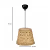 GLOBOSTAR® PANIER 204-0171 Boho Κρεμαστό Φωτιστικό Οροφής με Ντουί 1 x E27 AC 220-240V IP20 - Μπεζ - Μ32 x Π32 x Υ30cm
