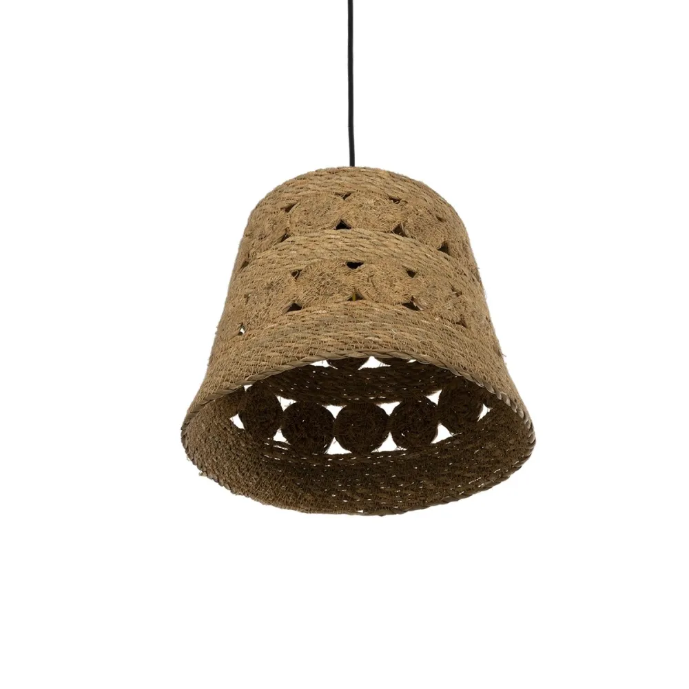 GLOBOSTAR® PANIER 204-0171 Boho Κρεμαστό Φωτιστικό Οροφής με Ντουί 1 x E27 AC 220-240V IP20 - Μπεζ - Μ32 x Π32 x Υ30cm