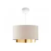 GLOBOSTAR® BASIL 204-0173 Μοντέρνο Κρεμαστό Φωτιστικό Οροφής με Ντουί 1 x E27 AC 220-240V IP20 - Μπεζ & Χρυσό - Μ30 x Π30 x Υ20cm