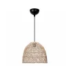 GLOBOSTAR® CESTINO 204-0178 Boho Κρεμαστό Φωτιστικό Οροφής Μονόφωτο 1 x E27 AC 220-240V IP20 Μπεζ - Μ30 x Π30 x Υ25cm