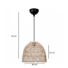 GLOBOSTAR® CESTINO 204-0178 Boho Κρεμαστό Φωτιστικό Οροφής Μονόφωτο 1 x E27 AC 220-240V IP20 Μπεζ - Μ30 x Π30 x Υ25cm