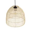 GLOBOSTAR® CESTINO 204-0178 Boho Κρεμαστό Φωτιστικό Οροφής Μονόφωτο 1 x E27 AC 220-240V IP20 Μπεζ - Μ30 x Π30 x Υ25cm