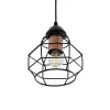 GLOBOSTAR® BUR 204-0180 Μοντέρνο Κρεμαστό Φωτιστικό Οροφής Μονόφωτο 1 x E27 AC 220-240V IP20 Μαύρο - Μ16 x Π16 x Υ19cm