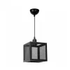 GLOBOSTAR® JAULA 204-0181 Μοντέρνο Κρεμαστό Φωτιστικό Οροφής Μονόφωτο 1 x E27 AC 220-240V IP20 Μαύρο - Μ16 x Π16 x Υ16cm