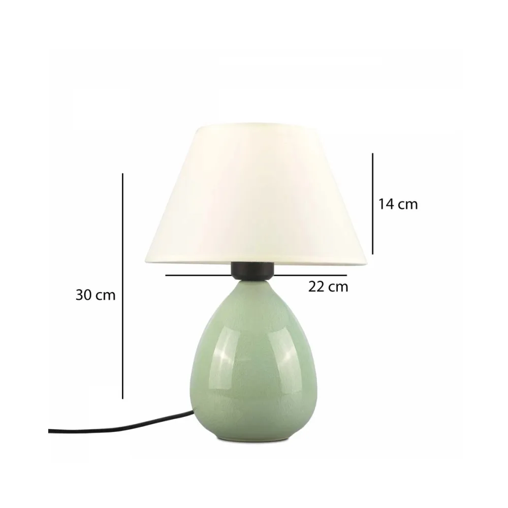 GLOBOSTAR® CESTA 204-0182 Μοντέρνο Επιτραπέζιο Φωτιστικό Πορτατίφ με Ντουί 1 x E27 AC 220-240V IP20 - Λαδί & Μπεζ - Μ22 x Π22 x Υ30cm
