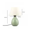 GLOBOSTAR® CESTA 204-0182 Μοντέρνο Επιτραπέζιο Φωτιστικό Πορτατίφ με Ντουί 1 x E27 AC 220-240V IP20 - Λαδί & Μπεζ - Μ22 x Π22 x Υ30cm