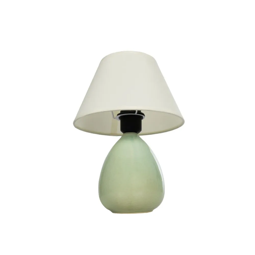 GLOBOSTAR® CESTA 204-0182 Μοντέρνο Επιτραπέζιο Φωτιστικό Πορτατίφ με Ντουί 1 x E27 AC 220-240V IP20 - Λαδί & Μπεζ - Μ22 x Π22 x Υ30cm