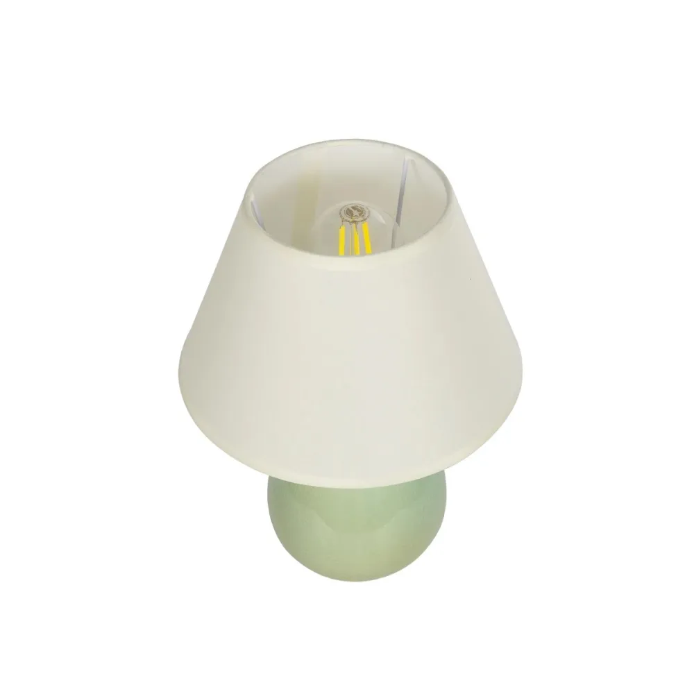GLOBOSTAR® CESTA 204-0182 Μοντέρνο Επιτραπέζιο Φωτιστικό Πορτατίφ με Ντουί 1 x E27 AC 220-240V IP20 - Λαδί & Μπεζ - Μ22 x Π22 x Υ30cm