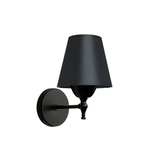 GLOBOSTAR® ELEGANTE 204-0185 Μοντέρνο Φωτιστικό Τοίχου - Απλίκα με Ντουί 1 x E27 AC 220-240V IP20 - Μαύρο - Μ14 x Π22 x Υ24cm