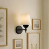 GLOBOSTAR® ELEGANTE 204-0186 Μοντέρνο Φωτιστικό Τοίχου - Απλίκα με Ντουί 1 x E27 AC 220-240V IP20 - Μαύρο & Μπεζ - Μ14 x Π22 x Υ24cm