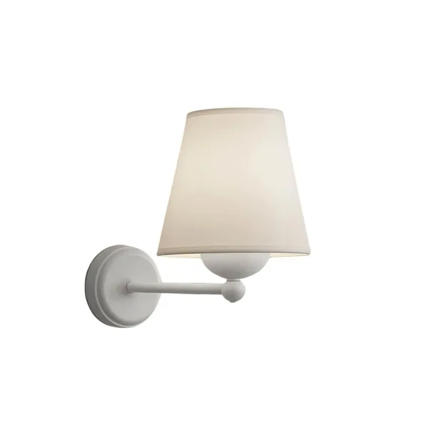 GLOBOSTAR® ELEGANTE 204-0187 Μοντέρνο Φωτιστικό Τοίχου - Απλίκα με Ντουί 1 x E27 AC 220-240V IP20 - Λευκό & Μπεζ - Μ14 x Π23 x Υ21cm