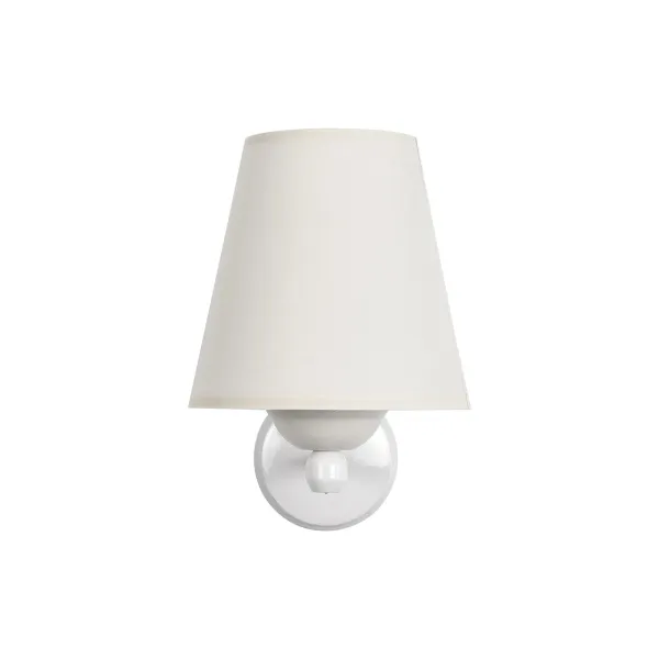 GLOBOSTAR® ELEGANTE 204-0187 Μοντέρνο Φωτιστικό Τοίχου - Απλίκα με Ντουί 1 x E27 AC 220-240V IP20 - Λευκό & Μπεζ - Μ14 x Π23 x Υ21cm
