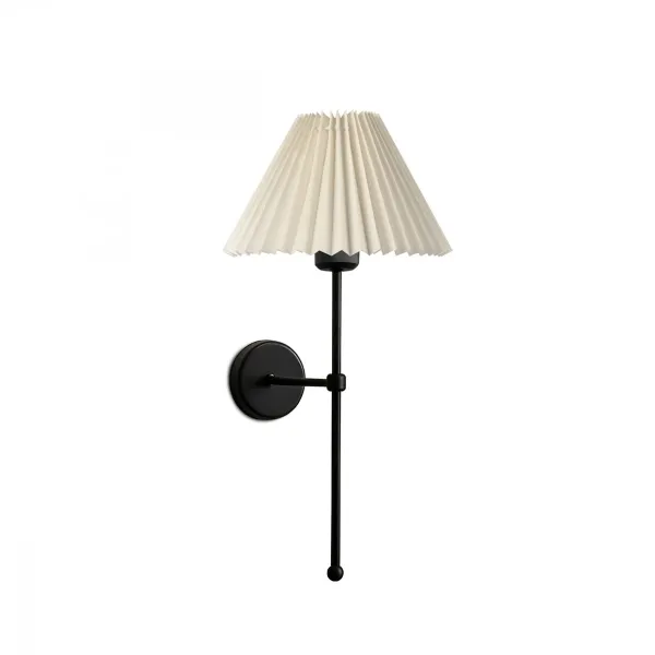 GLOBOSTAR® LING 204-0188 Μοντέρνο Φωτιστικό Τοίχου - Απλίκα με Ντουί 1 x E27 AC 220-240V IP20 - Μαύρο & Μπεζ - Μ22 x Π25 x Υ53cm