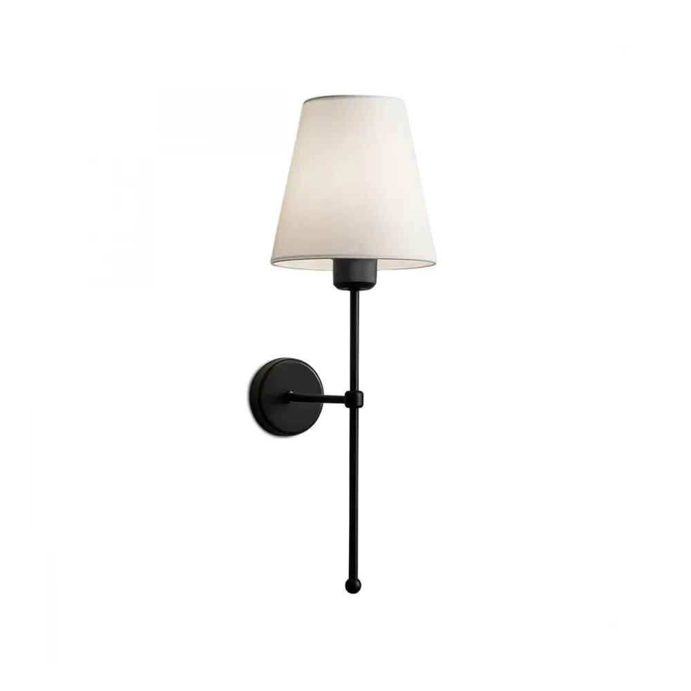 GLOBOSTAR® LING 204-0190 Μοντέρνο Φωτιστικό Τοίχου - Απλίκα με Ντουί 1 x E27 AC 220-240V IP20 - Μαύρο & Μπεζ - Μ14 x Π21 x Υ54cm