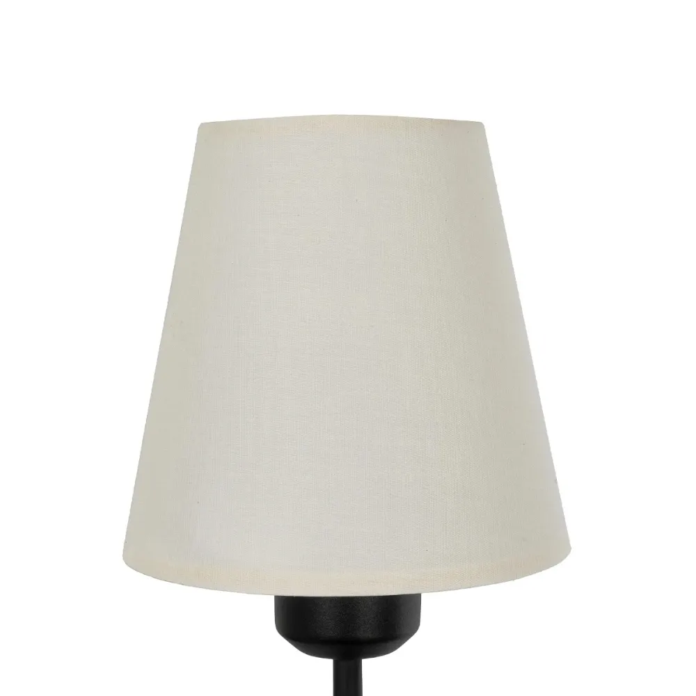 GLOBOSTAR® LING 204-0190 Μοντέρνο Φωτιστικό Τοίχου - Απλίκα με Ντουί 1 x E27 AC 220-240V IP20 - Μαύρο & Μπεζ - Μ14 x Π21 x Υ54cm