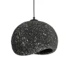 GLOBOSTAR® STONE 204-0194 Μοντέρνο Κρεμαστό Φωτιστικό Οροφής με Ντουί 1 x E27 AC 220-240V IP20 - Μαύρο - Μ35 x Π31 x Υ26cm