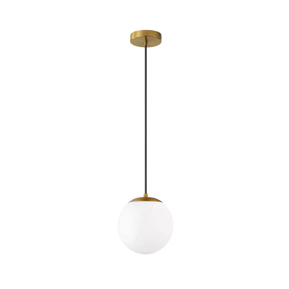 GLOBOSTAR® GLOBIDIO 204-0195 Μοντέρνο Κρεμαστό Φωτιστικό Οροφής με Ντουί 1 x E27 AC 220-240V IP20 - Χρύσο & Λευκό - Μ15 x Π15 x Υ15cm