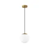 GLOBOSTAR® GLOBIDIO 204-0195 Μοντέρνο Κρεμαστό Φωτιστικό Οροφής με Ντουί 1 x E27 AC 220-240V IP20 - Χρύσο & Λευκό - Μ15 x Π15 x Υ15cm