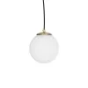 GLOBOSTAR® GLOBIDIO 204-0195 Μοντέρνο Κρεμαστό Φωτιστικό Οροφής με Ντουί 1 x E27 AC 220-240V IP20 - Χρύσο & Λευκό - Μ15 x Π15 x Υ15cm