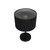 GLOBOSTAR® LARA 204-0196 Μοντέρνο Επιτραπέζιο Φωτιστικό Πορτατίφ με Ντουί 1 x E27 AC 220-240V IP20 - Μαύρο - Μ24 x Π24 x Υ36cm