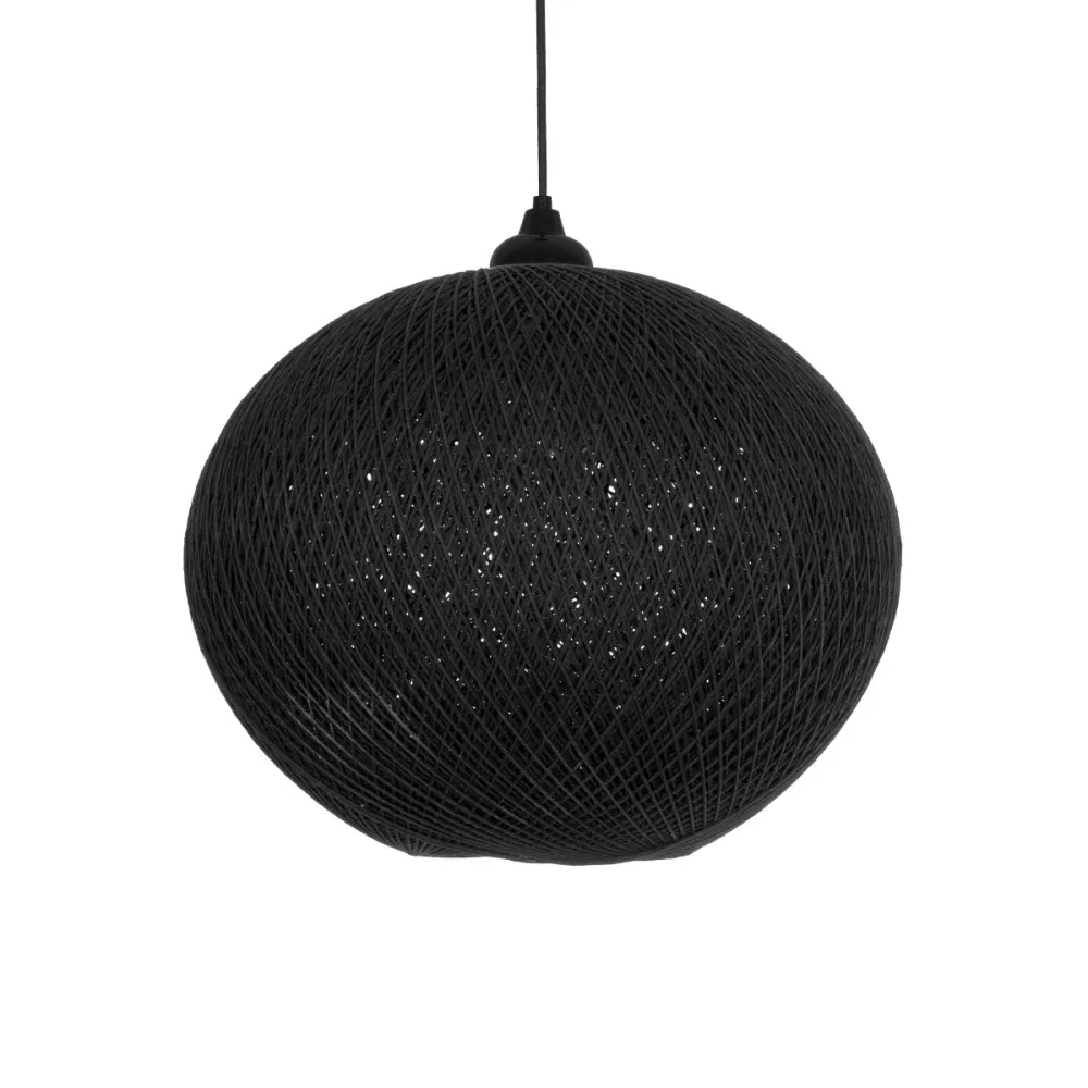 GLOBOSTAR® SOLEI 205-0004 Boho Κρεμαστό Φωτιστικό Οροφής με Ντουί 1 x E27 AC 220-240V IP20 - Μαύρο - M40 x Π40 x Υ36cm