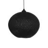 GLOBOSTAR® SOLEI 205-0004 Boho Κρεμαστό Φωτιστικό Οροφής με Ντουί 1 x E27 AC 220-240V IP20 - Μαύρο - M40 x Π40 x Υ36cm