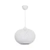 GLOBOSTAR® SOLEI 205-0008 Boho Κρεμαστό Φωτιστικό Οροφής με Ντουί 1 x E27 AC 220-240V IP20 - Λευκό - M30 x Π30 x Υ26cm