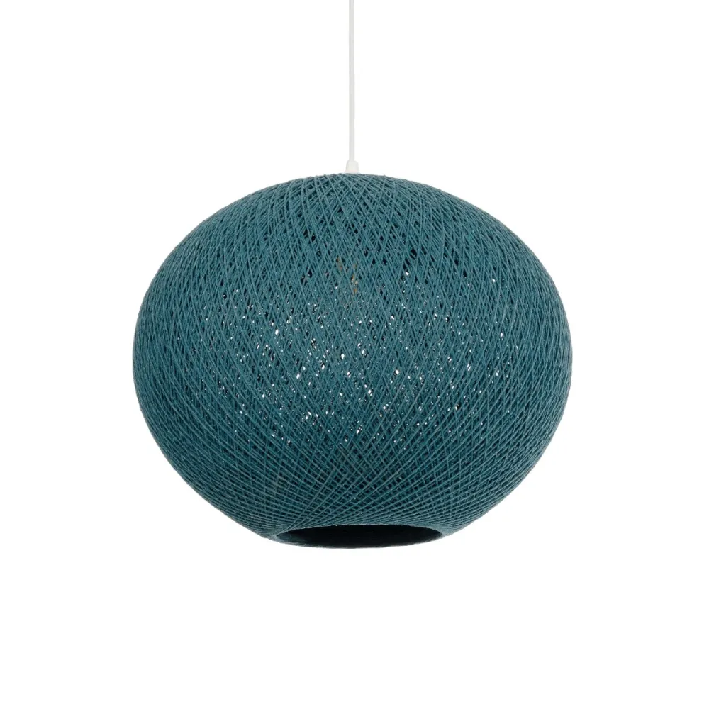 GLOBOSTAR® SOLEI 205-0010 Boho Κρεμαστό Φωτιστικό Οροφής με Ντουί 1 x E27 AC 220-240V IP20 - Τιρκουάζ - M40 x Π40 x Υ36cm