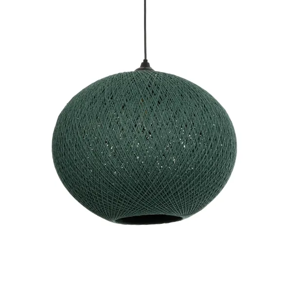 GLOBOSTAR® SOLEI 205-0013 Boho Κρεμαστό Φωτιστικό Οροφής με Ντουί 1 x E27 AC 220-240V IP20 - Πράσινο - M40 x Π40 x Υ45cm
