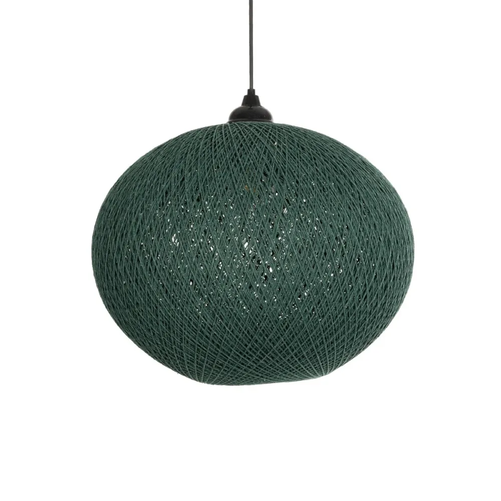GLOBOSTAR® SOLEI 205-0013 Boho Κρεμαστό Φωτιστικό Οροφής με Ντουί 1 x E27 AC 220-240V IP20 - Πράσινο - M40 x Π40 x Υ36cm