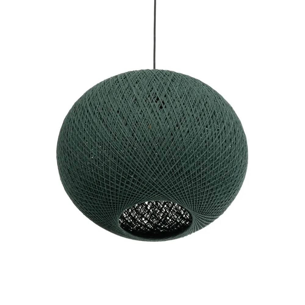 GLOBOSTAR® SOLEI 205-0013 Boho Κρεμαστό Φωτιστικό Οροφής με Ντουί 1 x E27 AC 220-240V IP20 - Πράσινο - M40 x Π40 x Υ36cm