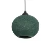GLOBOSTAR® SOLEI 205-0015 Boho Κρεμαστό Φωτιστικό Οροφής με Ντουί 1 x E27 AC 220-240V IP20 - Πράσινο - M20 x Π20 x Υ25cm