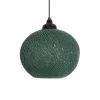 GLOBOSTAR® SOLEI 205-0015 Boho Κρεμαστό Φωτιστικό Οροφής με Ντουί 1 x E27 AC 220-240V IP20 - Πράσινο - M20 x Π20 x Υ25cm