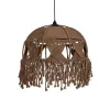 GLOBOSTAR® TONA 205-0016 Boho Κρεμαστό Φωτιστικό Οροφής με Ντουί 1 x E27 AC 220-240V IP20 - Καφέ- M40 x Π40 x Υ38cm